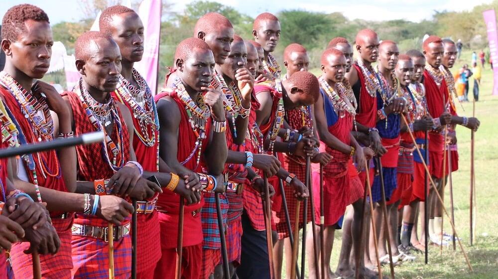 Maasai Morans joining a public declaration to end FGM in Kajiado County, Kenya. 